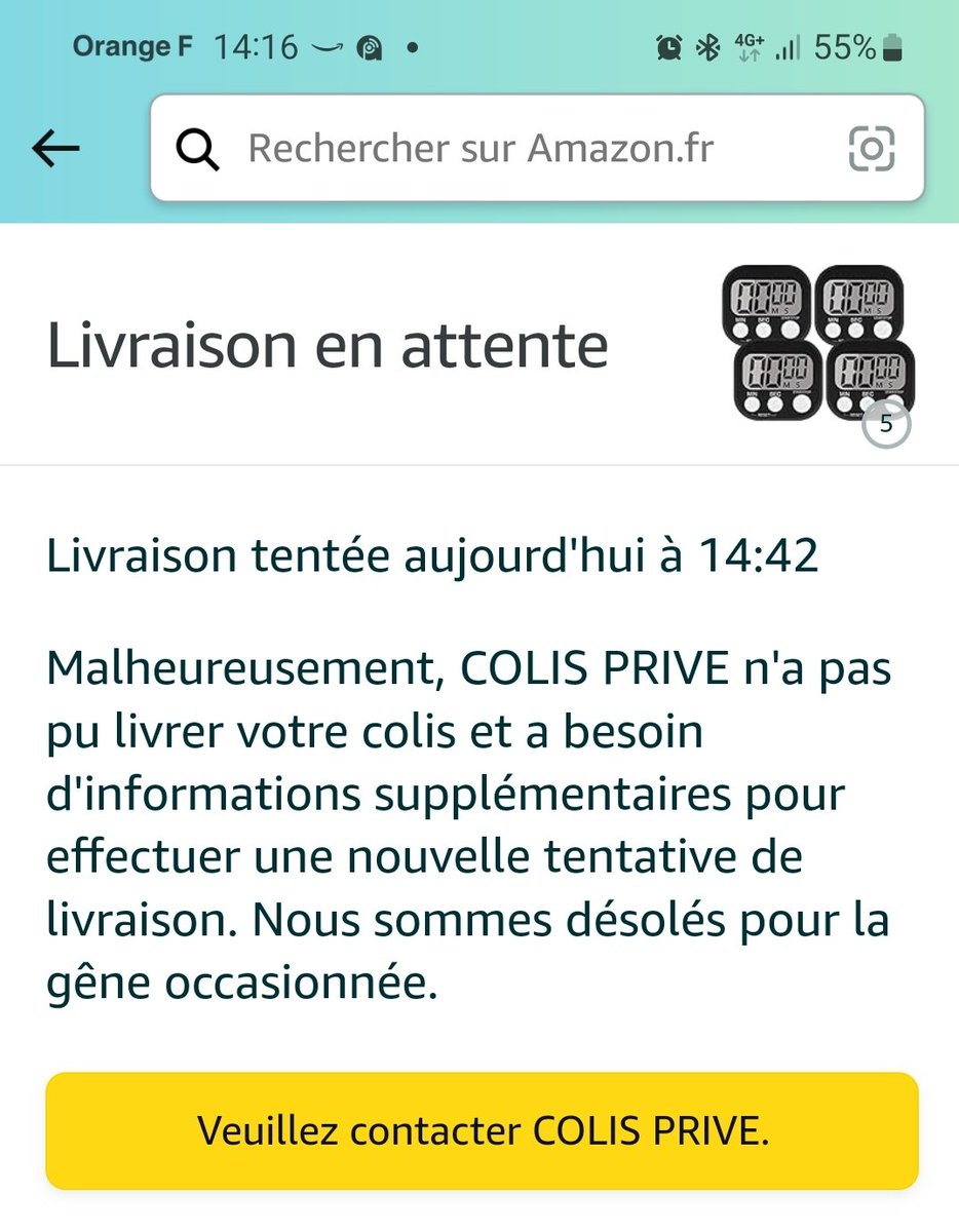 Très fort <a href="/ColisPrive_Avis/">Colis Privé Avis</a> 
Il est 14h16 et on m'annonce une livraison tentée à 14h42 !!