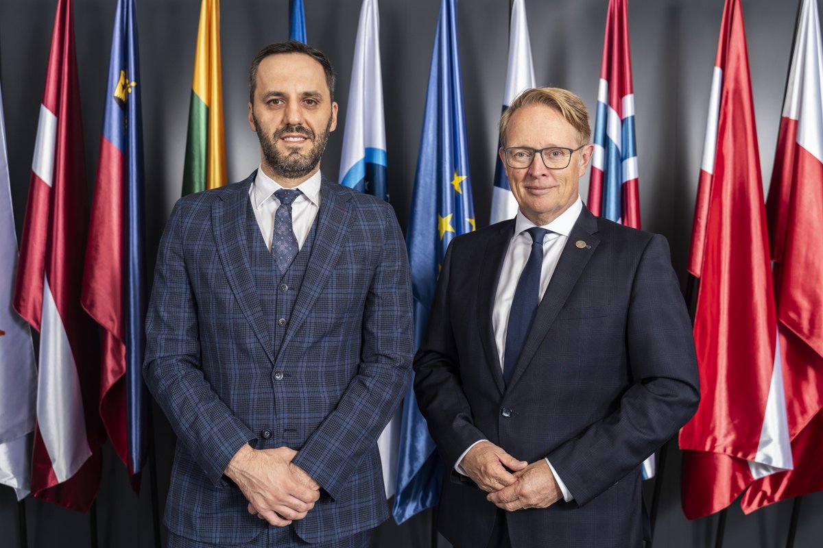 Frontex's tweet image. We were honoured to receive Albania's Deputy Minister of Interior @Besfort_AL to discuss our shared commitment to border security and fundamental rights. Together, we're making a positive impact on European border management. #Frontex has a significant operational presence in