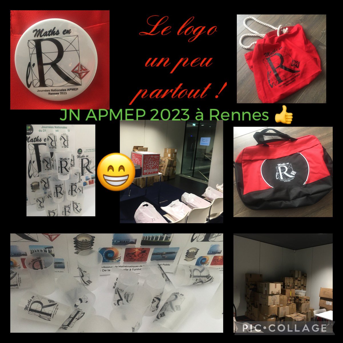 Et dans le même « trip », aux JN APMEP 2024, <a href="/OLonguet/">Olivier Longuet</a> <a href="/ApmepNormandie/">APMEP Normandie</a> 👍,  le logo sera un peu partout et de toutes les tailles comme aux #jnapmep 2023 à Rennes (cf photos , ça m’a fait plaisir ! 🫠)