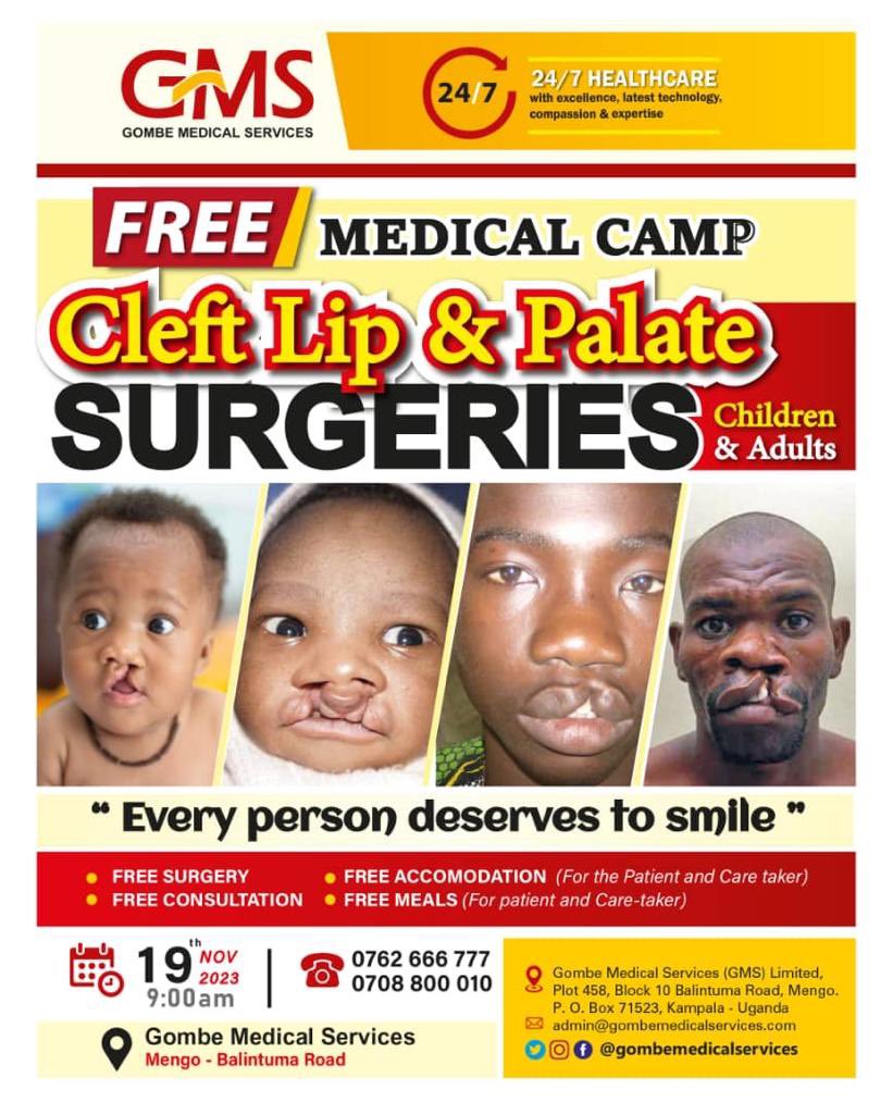 One smile at a time, lets build bridges and inspire Hope to everyone. 

Cleft Lip Camp | Gombe Medical Services | 19th November 

#GombeMedicalServices #Cleft #CleftLip #GMS #Hospital