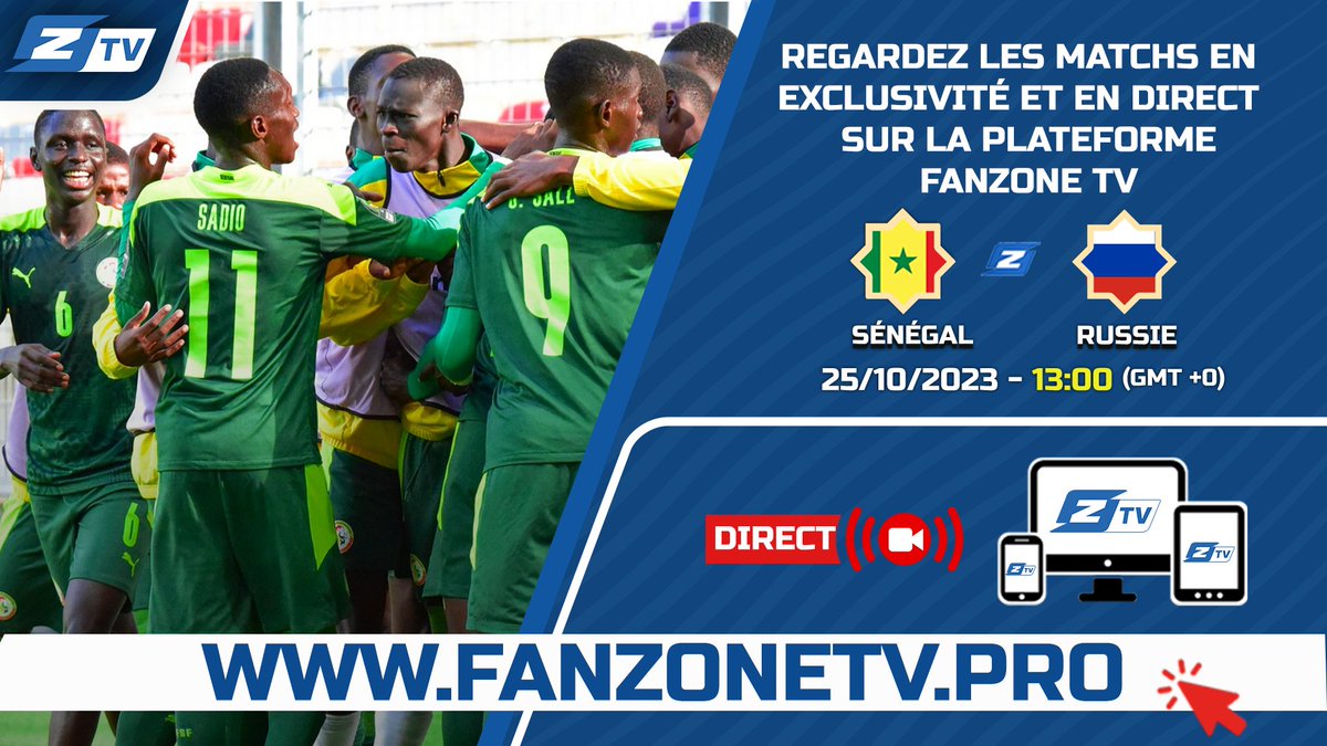 Fanzone_PRO's tweet photo. โฝ U17 Sรฉnรฉgal ๐ธ๐ณ ๐ ๐ท๐บ Russie U17 โฝ
๐
25 octobre 2023
๐ 13h00 (GMT +0)
๐ Antalya,
๐บ Regardez le match en direct sur : https://t.co/Kj8An0AwYC
#Senegal #Russie #Russia #Sรฉnรฉgal #U17 #U17world #Football #FanzoneTV #Stream #Sports #U17WC https://t.co/7fu259YJGc