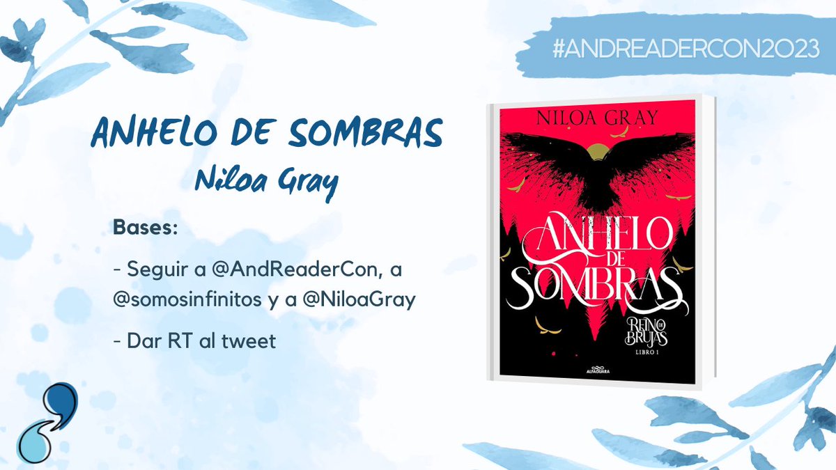 Sorteo nacional de un ejemplar de 'Anhelo de Sombras. Requisitos para participar:

-Seguir esta cuenta
-Seguir a <a href="/somosinfinitos/">Somos Infinitos</a>
-Seguir a <a href="/NiloaGray/">Niloa Gray🌸</a> 
-Dar RT a este tweet

El sorteo finaliza a las 20.00H