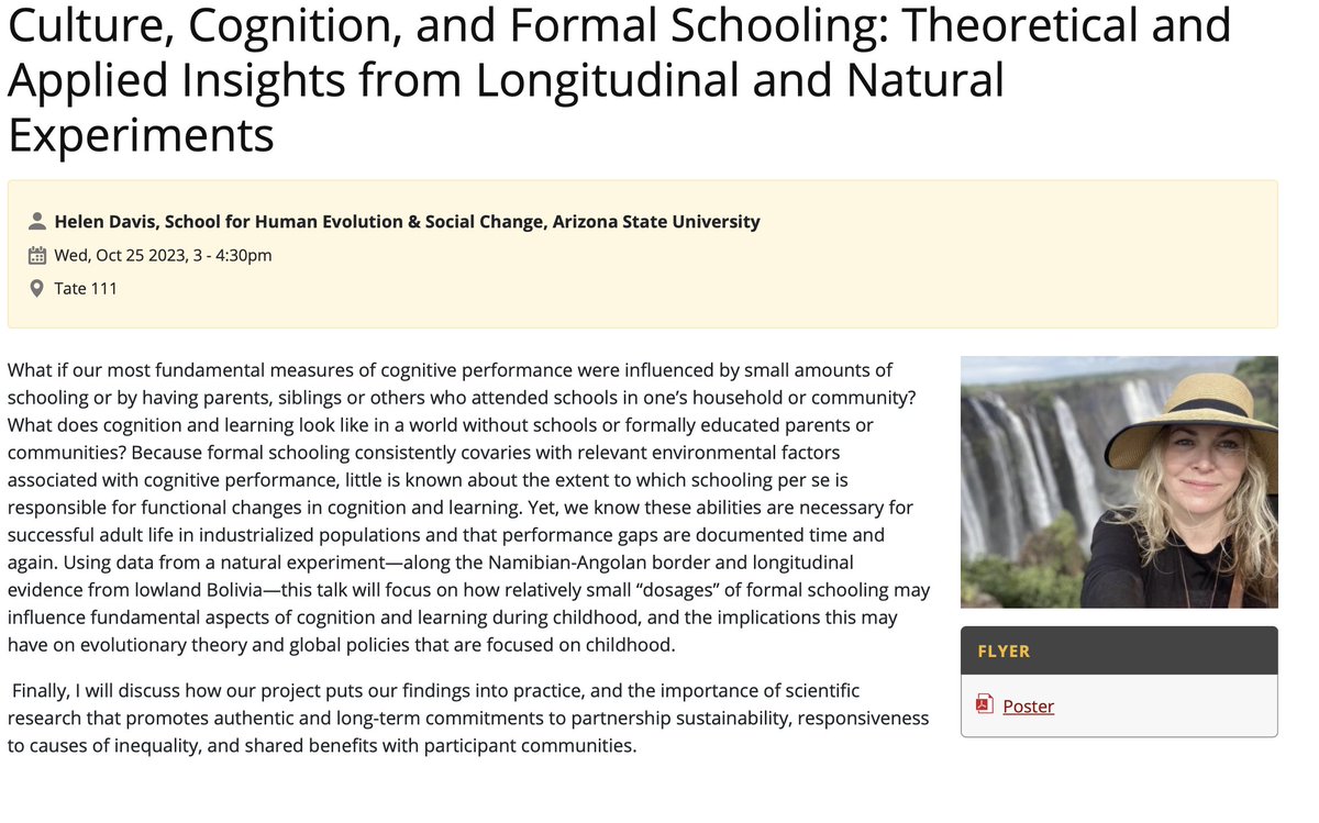 MizzouAnthro's tweet photo. We are exited to host @Helen_E_Davis for our second departmental talk of the semester on 10/25 @ 3pm. Details below. All are welcome! https://t.co/By13aXB5cN