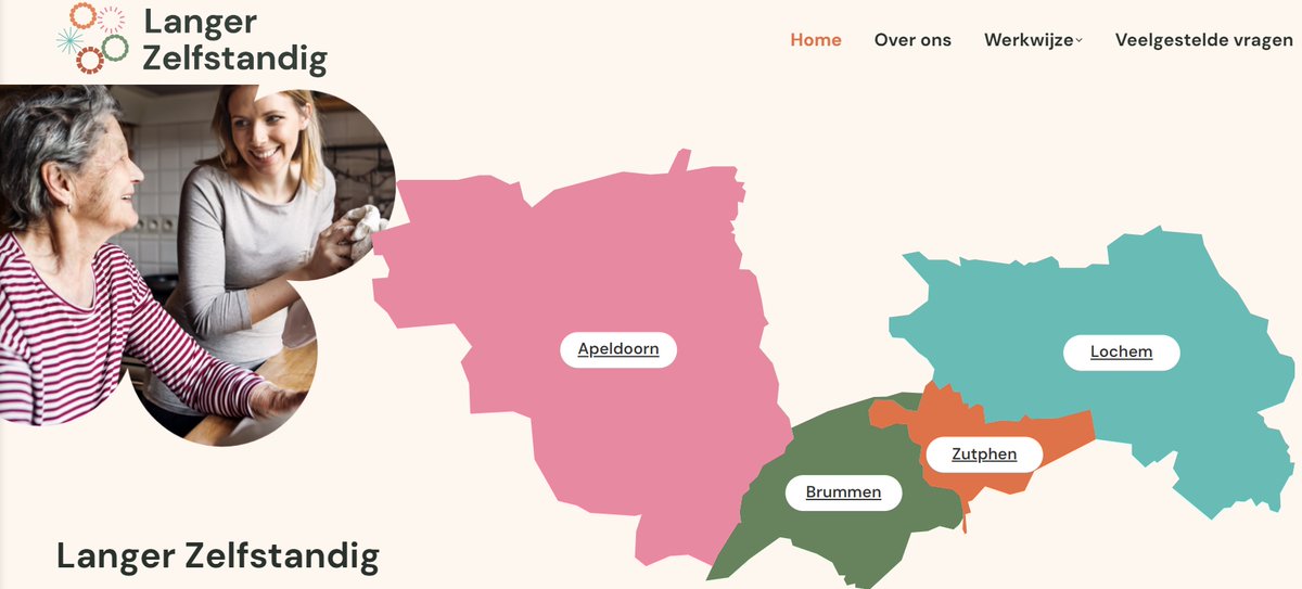 De samenwerking tussen de ouderenzorg- en welzijnsorganisaties in regio Apeldoorn &amp; Zutphen krijgt steeds meer vorm met nu ook onze nieuwe website langer-zelfstandig.nl. Trots dat <a href="/Riwis/">Riwis Zorg & Welzijn</a> hier deel vanuit maakt! #ouderenzorg #reablement #langerzelfstandig #vvt #zorg <a href="/gem_Zutphen/">Gemeente Zutphen</a>