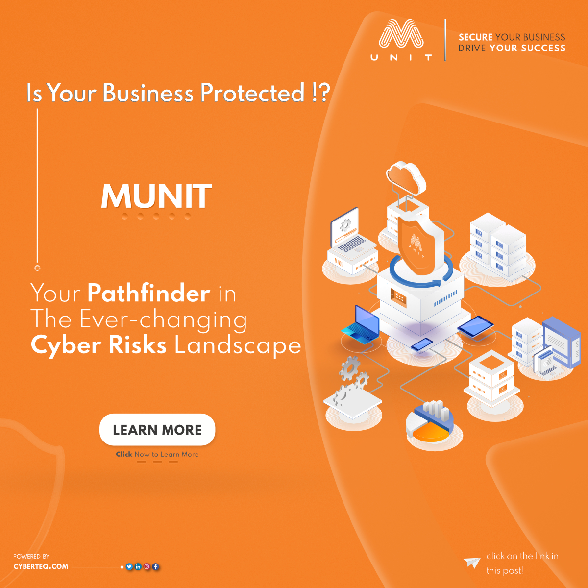 CyberteqInfo's tweet image. 🔒 Is your business protected from evolving cyber risks? Stay ahead of the game with MUNIT, your pathfinder in the ever-changing Cyber Risks Landscape. 🌍

Learn More ➡️ bit.ly/3S80lT5

#cybersecurity #businessprotection #MUNIT #cybersecurityawareness #yourcyberimmunity