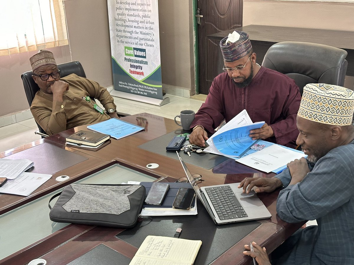 abumuhibba's tweet photo. I convened a meeting this morning at my office. In attendance were the Permanent Secretary, directors of the Ministry, as well as representatives from the Kaduna State Primary Health Care Board, Purple Role Ltd, Halivax Associates, and G-2 Associates.

The primary focus of the meeting was to engage with these key partners regarding the ongoing rehabilitation and enhancement of facilities, the development of primary healthcare centers/clinics, and the successful execution of various infrastructure projects. These initiatives are essential in fulfilling the campaign promises put forth by the Uba Sani administration.

We shall be diligent in discharging our duties for the success of this administration and the good people of Kaduna State in shaa Allah.