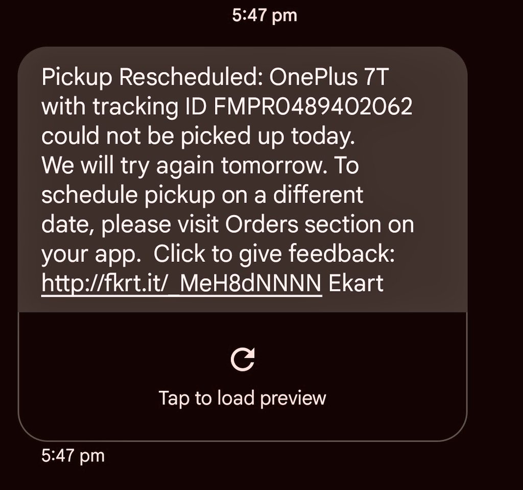 jjohn_martin's tweet photo. @flipkartsupport Nobody contacted me for the pickup of my old phone and the pickup which was scheduled today has been rescheduled again by your agent.
@flipkartsupport @Flipkart https://t.co/9vbXr1hAR7
