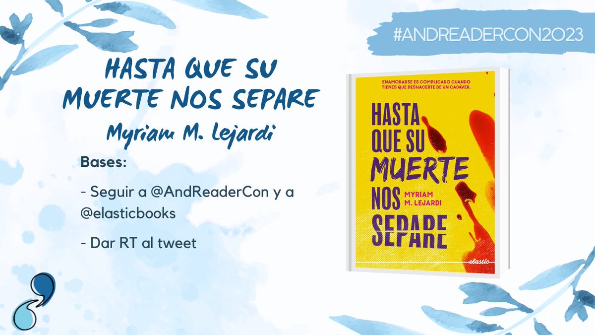 Sorteo nacional de un ejemplar de 'Hasta que su muerte nos separe'. Requisitos para participar:

-Seguir esta cuenta
-Seguir a <a href="/ElasticBooks/">Elastic Books</a>
-Dar RT a este tweet

El sorteo finaliza a las 20.00H