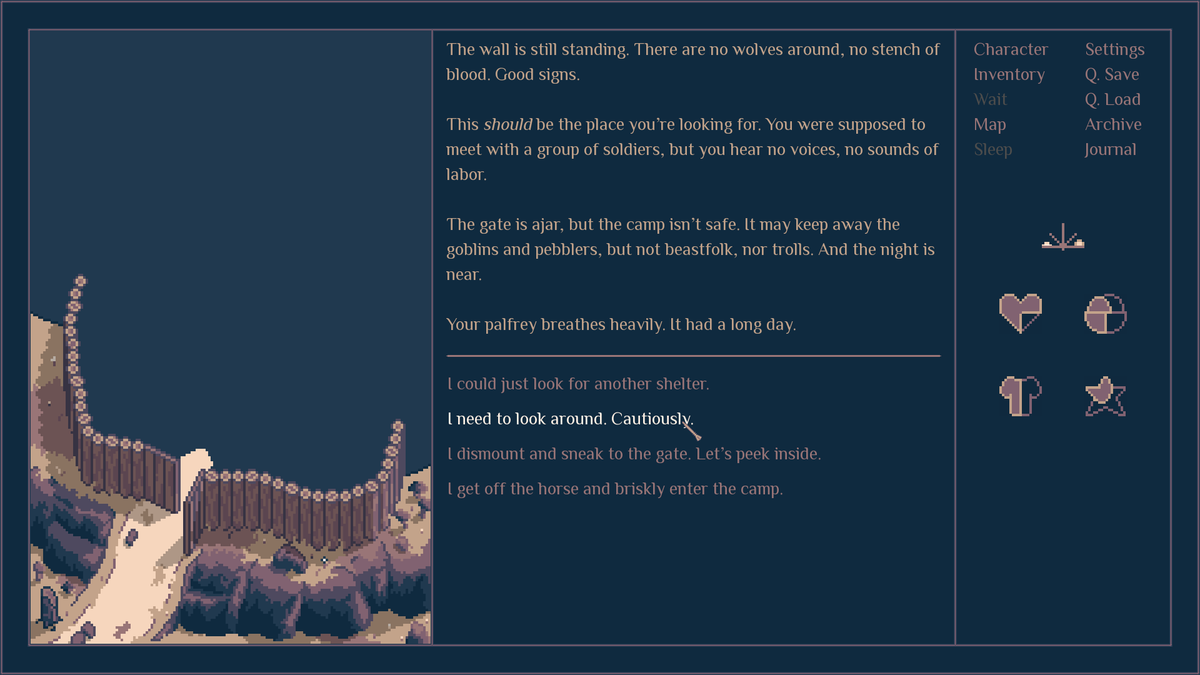 itchio's tweet photo. Roadwarden: An illustrated text-based RPG in which you explore and change a hostile, grim realm. Now 10%off on the #ItchHalloweenSale!

https://t.co/ox9tohRCD7 by @assembleteam https://t.co/gxVjPxItc8