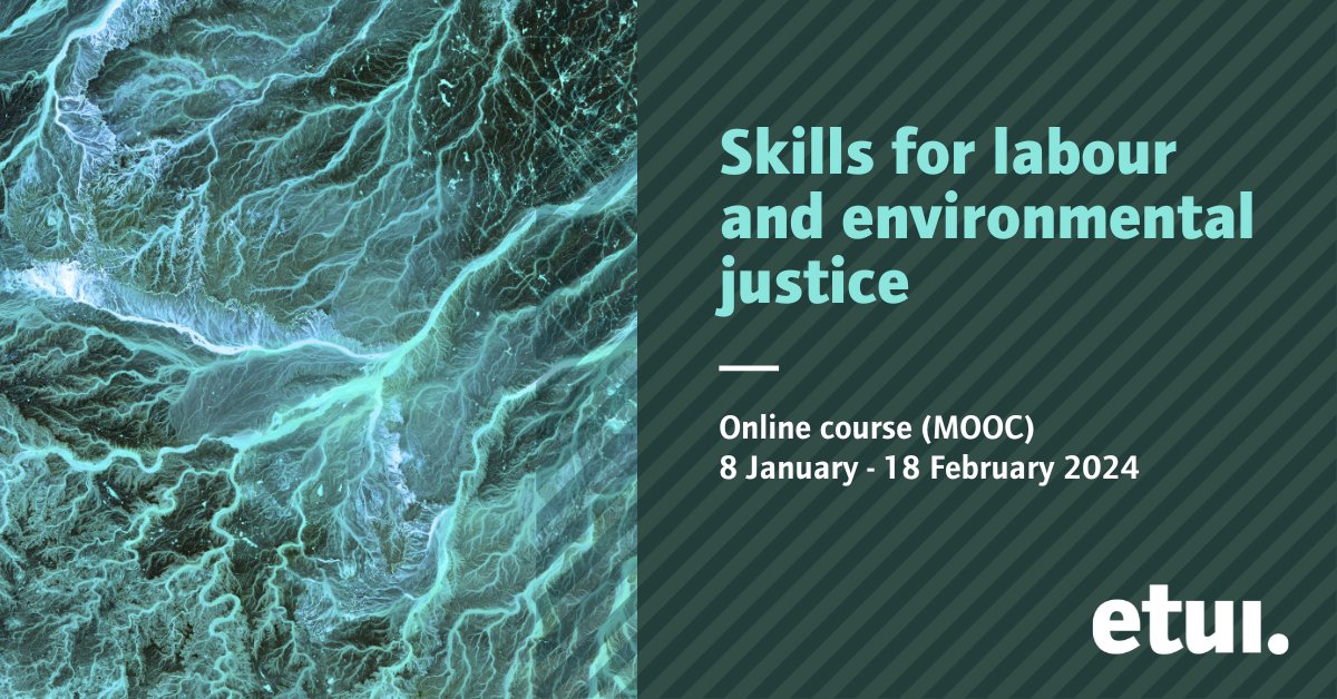 🖊️ Registration is now open for our #MOOC online course on the links between ⚖️ #LabourLaw and #EnvironmentalLaw 🫵 Aimed at trade unionists, public opinion leaders, researchers and legal practitioners 🎓 The MOOC teaching faculty includes senior ETUI researchers and scholars…