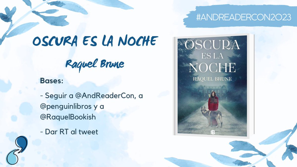 Sorteo nacional de un ejemplar de 'Oscura es la noche'. Requisitos para participar:

-Seguir esta cuenta
-Seguir a <a href="/penguinlibros/">Penguin España 🐧📚</a> 
-Seguir a <a href="/raquelbookish/">Raquel Brune 🐺</a> 
-Dar RT a este tweet

El sorteo finaliza a las 20.00H
