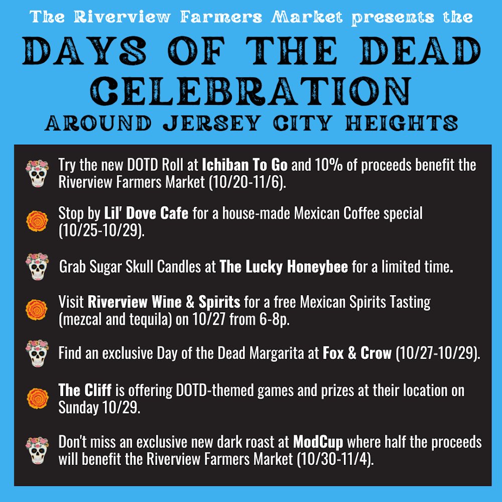 Sunday is the big festival and parade at Riverview Park, but here are several ways you can celebrate Día de Los Muertos around the Heights!