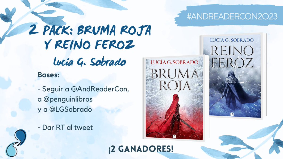 Sorteo nacional de dos packs de 'Bruma Roja y Reino Feroz'. Requisitos para participar:

-Seguir esta cuenta
-Seguir a <a href="/penguinlibros/">Penguin España 🐧📚</a> 
-Seguir a <a href="/LGSobrado/">Lucía G. Sobrado</a> 
-Dar RT a este tweet

El sorteo finaliza a las 20.00H