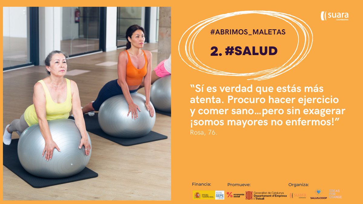 Salus.Coop (@saluscoop) on Twitter photo Cuidarse sí, pero sin agobios.
Con la edad la salud pasa a ser algo de qué ocuparnos: hay que cuidarse para vivir bien, para que el cuerpo no sea una limitación.
O sea ¡para seguir disfrutando de la buena vida! 🥂
<a href="/suaracoop/">Suara Cooperativa</a> <a href="/Ideas_4_change/">IDEAS FOR CHANGE</a> #65+ #abrimos_maletas #VivirBien Cuidarse sí, pero sin agobios.
Con la edad la salud pasa a ser algo de qué ocuparnos: hay que cuidarse para vivir bien, para que el cuerpo no sea una limitación.
O sea ¡para seguir disfrutando de la buena vida! 🥂
<a href="/suaracoop/">Suara Cooperativa</a> <a href="/Ideas_4_change/">IDEAS FOR CHANGE</a> #65+ #abrimos_maletas #VivirBien