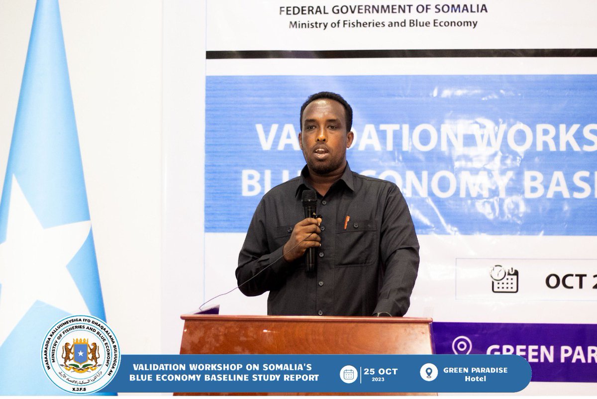 MFBESomalia's tweet image. We had a validation workshop on Somalia&apos;s Blue Economy baseline study report.

This study provides a solid foundation for understanding the current state of the blue economy &amp;amp; highlights the opportunities &amp;amp; challenges ahead.
#BlueEconomy
#ValidationWorkshop
#SustainableDevelopmen