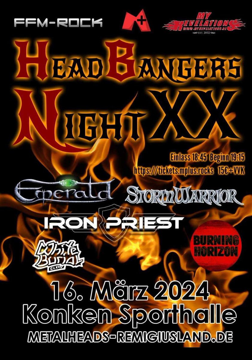 We're finally hitting the stage again! See you at the HEADBANGERS NIGHT XX \m/ #stormwarrior #headbangersnightxx