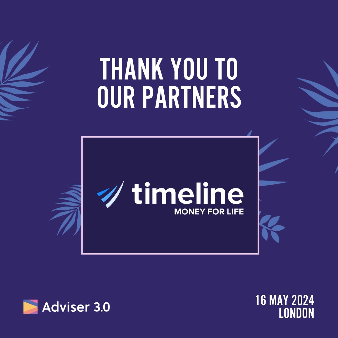 Timeline is the team behind the event and one of our Headline Sponsors at Adviser 3.0! 🌟 

Their cutting-edge planning technology and portfolio management empower financial advisers to deliver unparalleled value to their clients. Find out more 📈 👉 eu1.hubs.ly/H05TqWc0