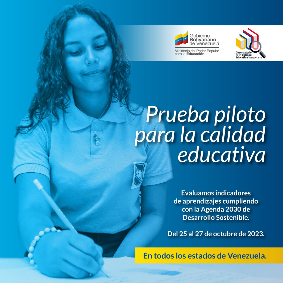 CDCESucre's tweet photo. #25Oct  En el marco del cumplimiento del objetivo de desarrollo Nro.4 de la agenda 2030 y la participación de Venezuela en los Laboratorios Latinoamericanos de Evaluación de la Calidad Educativa.
#RutaLLECE
#Educación #MPPE
@NicolasMaduro
@MPPEDUCACION
@_LaAvanzadora
@KarenlyPSUV https://t.co/FgPkbmUzlY