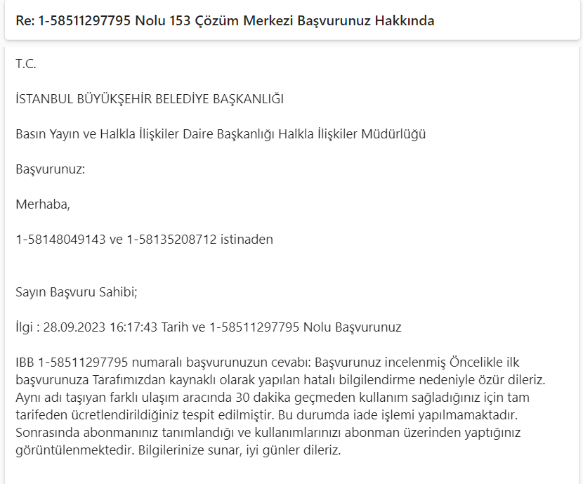 OnnoAnil's tweet photo. @ekrem_imamoglu @IBBcozummerkezi @belbimibb Yanıtınız bu şekilde; https://t.co/5U7C0tRw7t