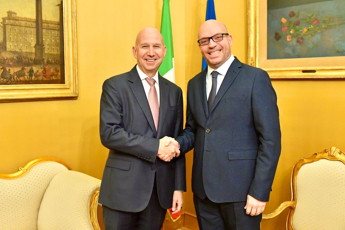 It has been an honor to meet today with the President of the Chamber of Deputies Lorenzo Fontana at @Montecitorio.