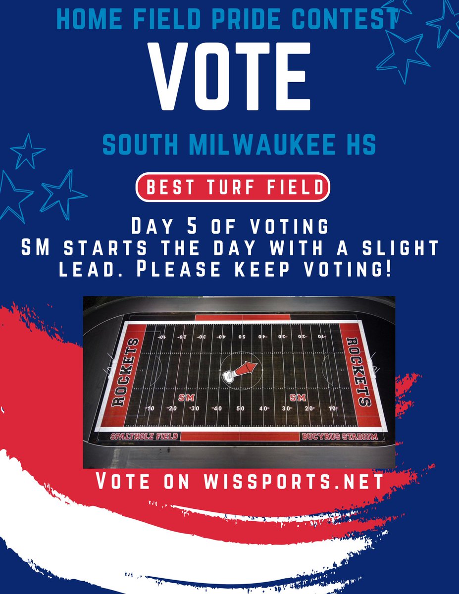 We are holding onto a narrow lead in the MWSTS Home Field Pride Contest, but it’s so close (less than a 1.8% lead)!

Please click on the link to vote for Spaltholz Field today. We would really appreciate it! #GoRockets #SMProud

wissports.net/news_article/s…