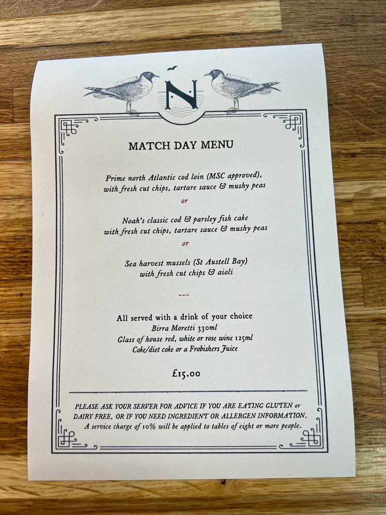 Our Match Day Menu is back tonight ahead of the <a href="/BristolCity/">Bristol City FC</a> vs <a href="/IpswichTown/">Ipswich Town</a> game! 🐟🍟

Available from 5 - 6.30pm.

We’ve got loads of parking and are a 10-15 minute stroll from Ashton Gate Stadium ⚽️

#matchday #bristolcity #fishandchips