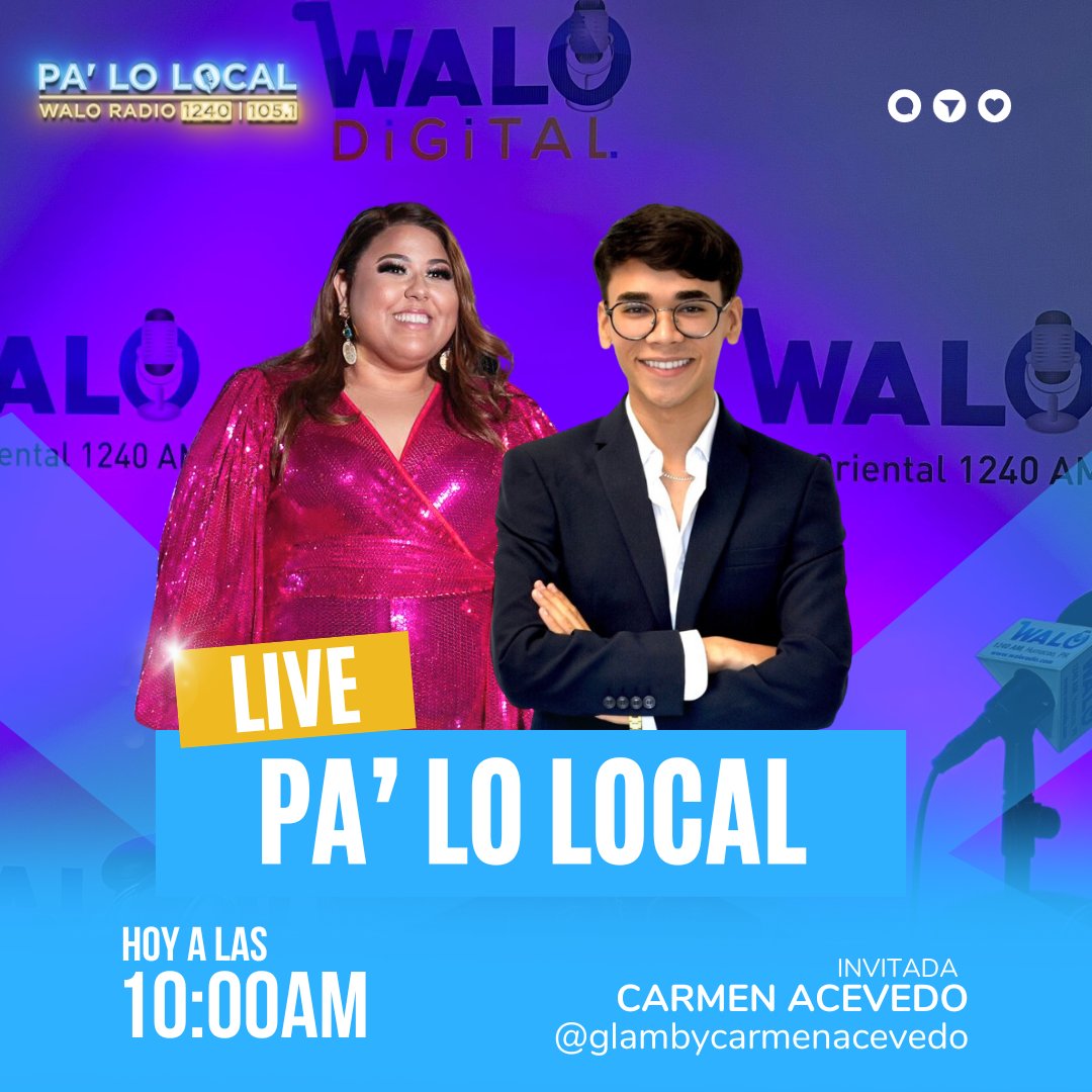 waloradio's tweet image. ¡Únete a nosotros en la emocionante aventura de "Pa’ lo Local" con Kenneth Santiago! ¿Conoces la moda plus size? Hoy, nos encontraremos con Carmen Acevedo, una mujer increíble en las pasarelas. Te esperamos! 👗🌟 #ModaLocal #PasarelaEnVivo #PaLoLocalConKennethSantiago