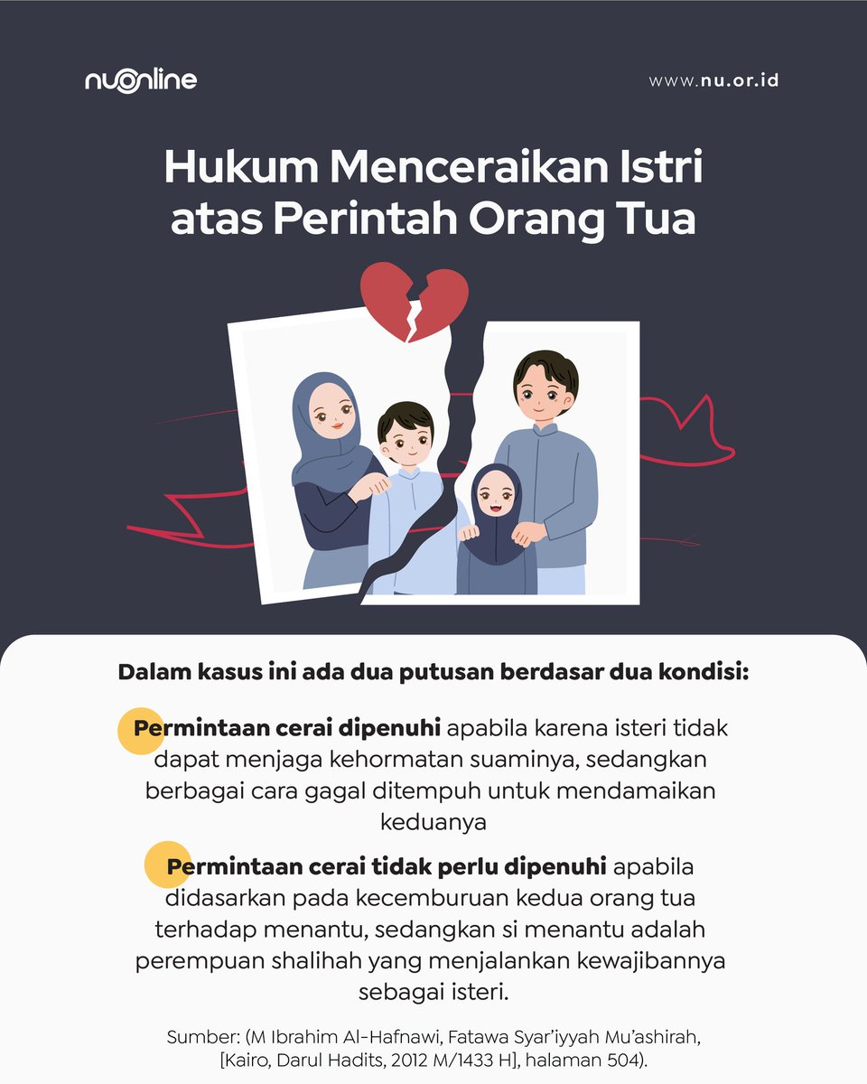 nu_online's tweet photo. Ketika Orang Tua Memerintahkan Anak Menceraikan Pasangannya

Demi surga Firdaus?

--Sebuah Utas--

#NUOnline #istri #cerai #mertua #Surga https://t.co/JyHfi4MgAh