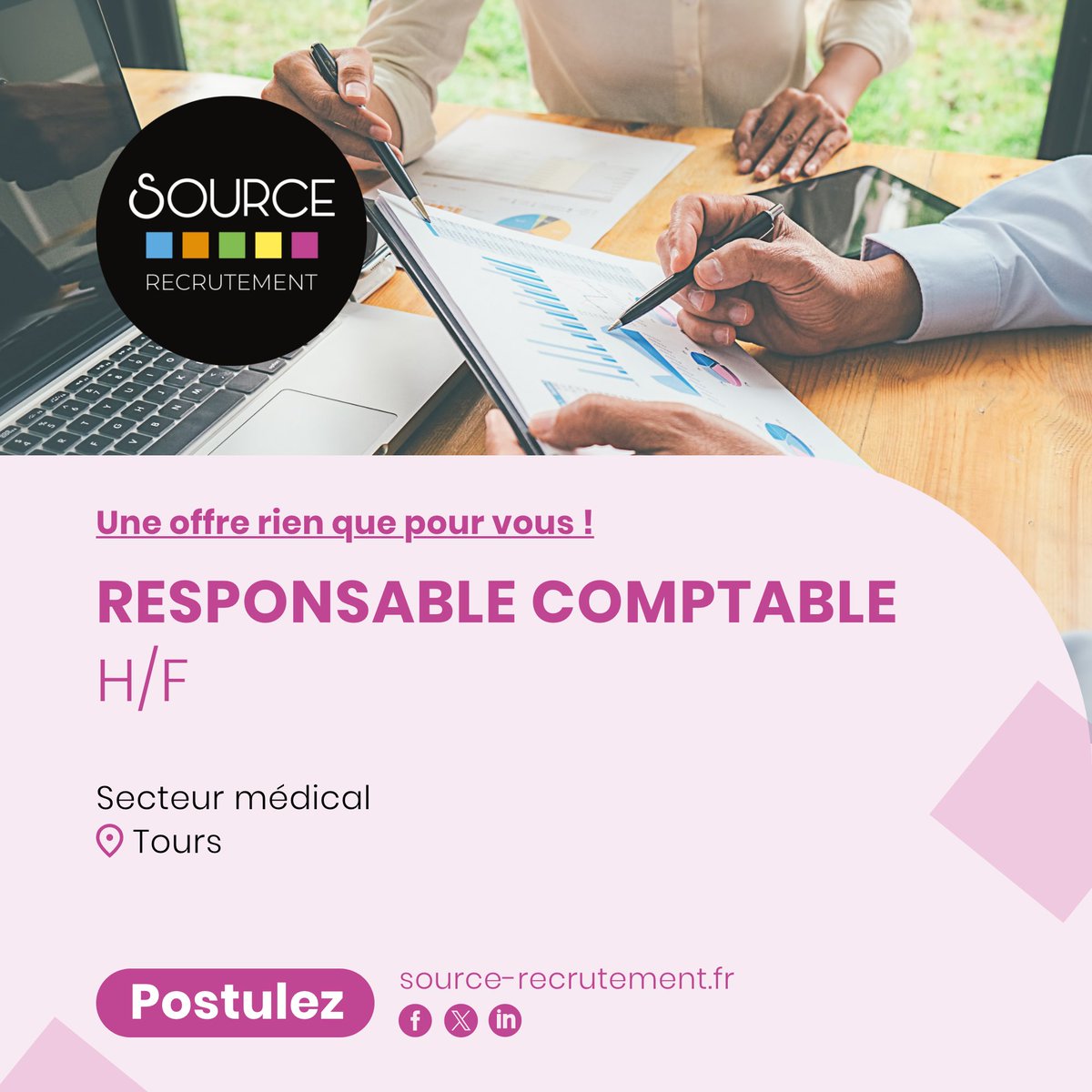 SourceTours's tweet photo. Notre client, acteur du secteur médical situé à Tours, recherche son futur responsable comptable H/F 👤🔍

Pour consulter l’annonce, cliquez sur le lien suivant 👉 https://t.co/8ZluUUl9c1

#offredemploi #comptable #comptabilite #responsable #emploi #iciçarecrute #recrutement https://t.co/Af0YsaJprr