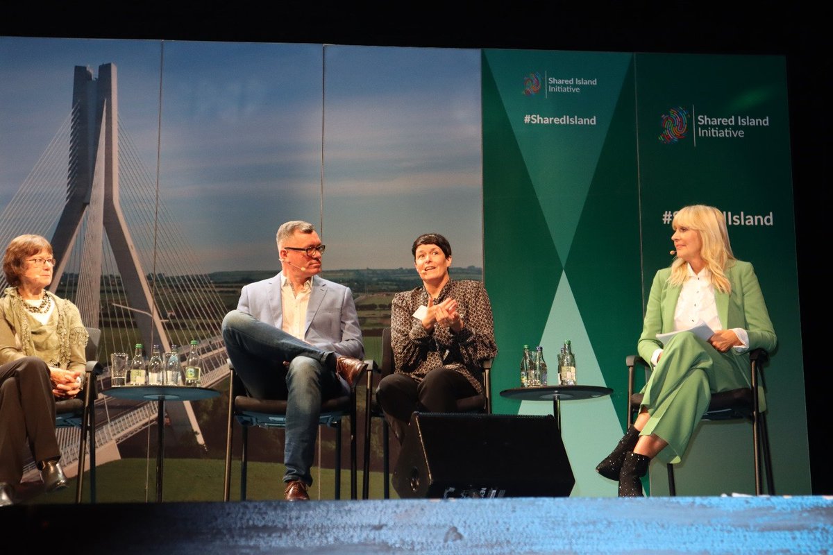 GovIE's tweet photo. “We don’t know who we are until we’re told’, Karyn Devenney, @UlsterScotsAgen, on the openness of children, the need to avoid dictating identity, and the important and sensitive role that can be played by education in the context of accommodating identities on a #SharedIsland https://t.co/Kcjwn7bvst
