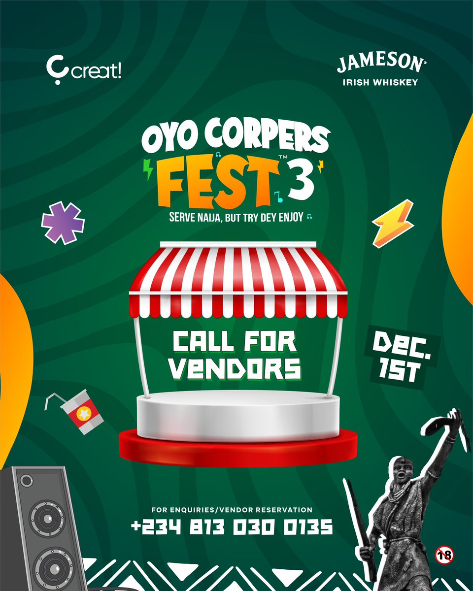 ChuksAmahia's tweet photo. #OYOCORPERSFEST3 is set to equip young job seekers w/ access to employable skill-acquisition opportunities, while offering all attendees memorable experiences in celebration of pop culture

Tickets https://t.co/u6ZsqRumXs

✅THIS EVENT IS OPEN TO CORP MEMBERS &amp; ALL YOUTHS🔞#OCF3 https://t.co/MJyfwIGkmd
