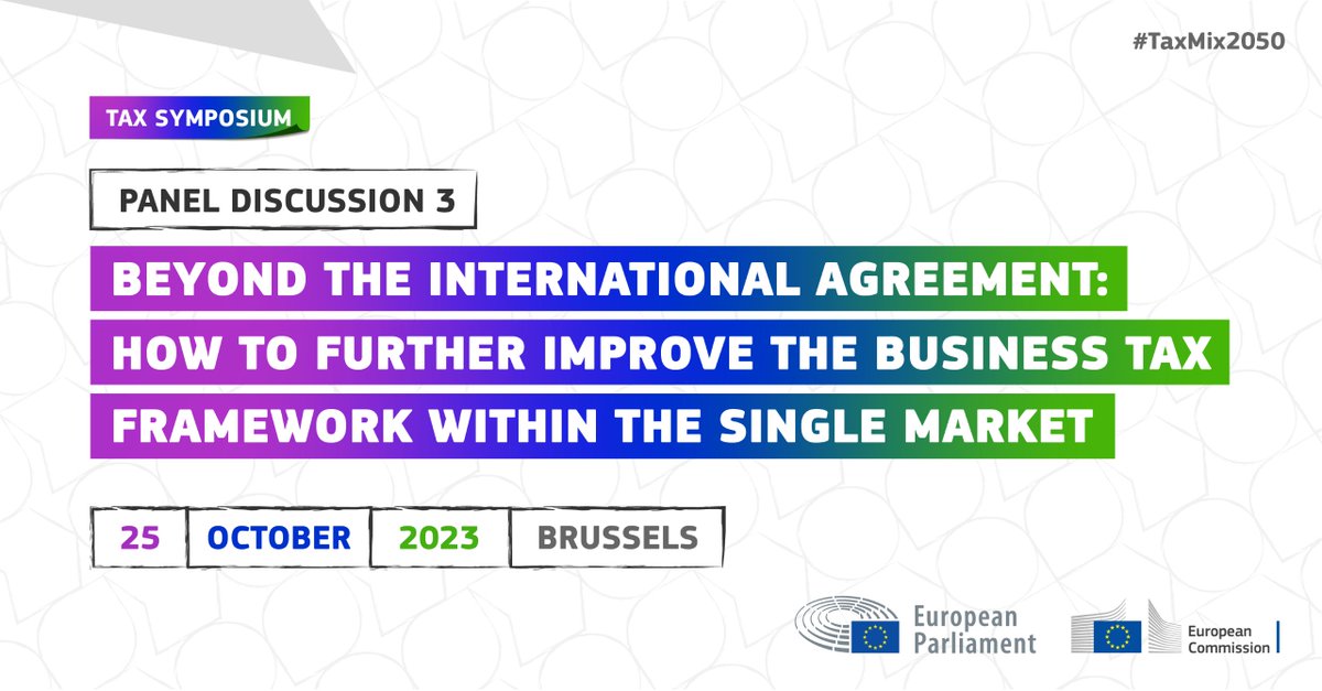 The 3rd panel of the Tax Symposium starts very soon! With: - @IsabelBenjumea - @gabihorga - @FLapecorella - @karellannoo - Georg Geberth Vice-Chair of @BusinessEurope Tax Policy Working Group Watch it here 👉multimedia.europarl.europa.eu/en/webstreamin…