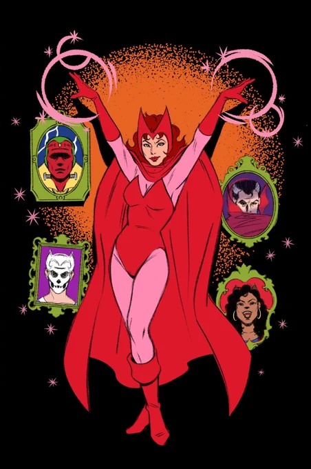 Happy Spooky Season! Here's some unused Scarlet Witch sketches.  