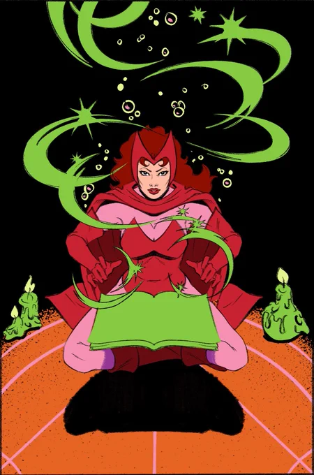 Happy Spooky Season! Here's some unused Scarlet Witch sketches.  