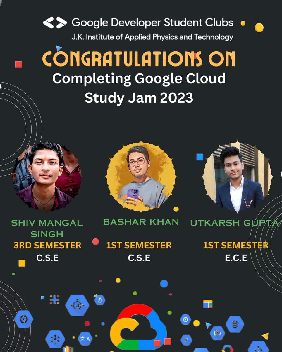 gdgoc_jkiapt's tweet photo. Presenting the up-and-coming stars of the Google Cloud Study Jam. 🌟

Kudos for successfully completing both pathways and maximizing their use of the Google Cloud Platform. 

@googledevs 
#gdsc #gdscjkiapt #cloudstudyjam https://t.co/vJyaY7jGcT