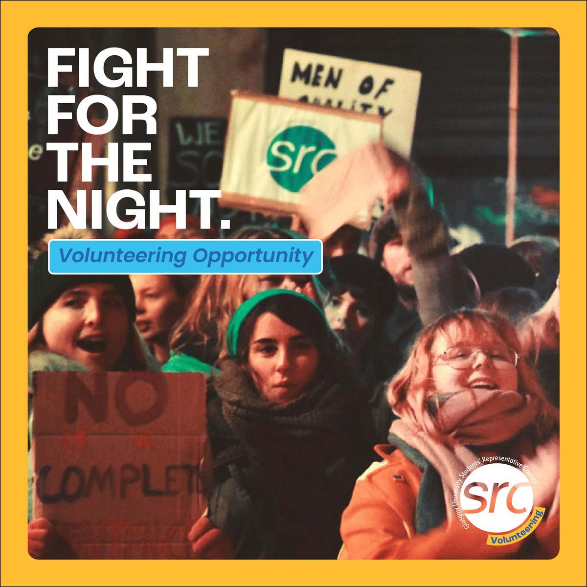 glasgowunisrc's tweet image. Fight for the Night ✊ Volunteering Opportunity 🌟

As a Fight for the Night Steward, you will play a key role in the safe, smooth, and effective procession of an annual march through Glasgow City Centre on Wednesday 29th November. 

Apply: glasgowunisrc.org/volunteering/o…