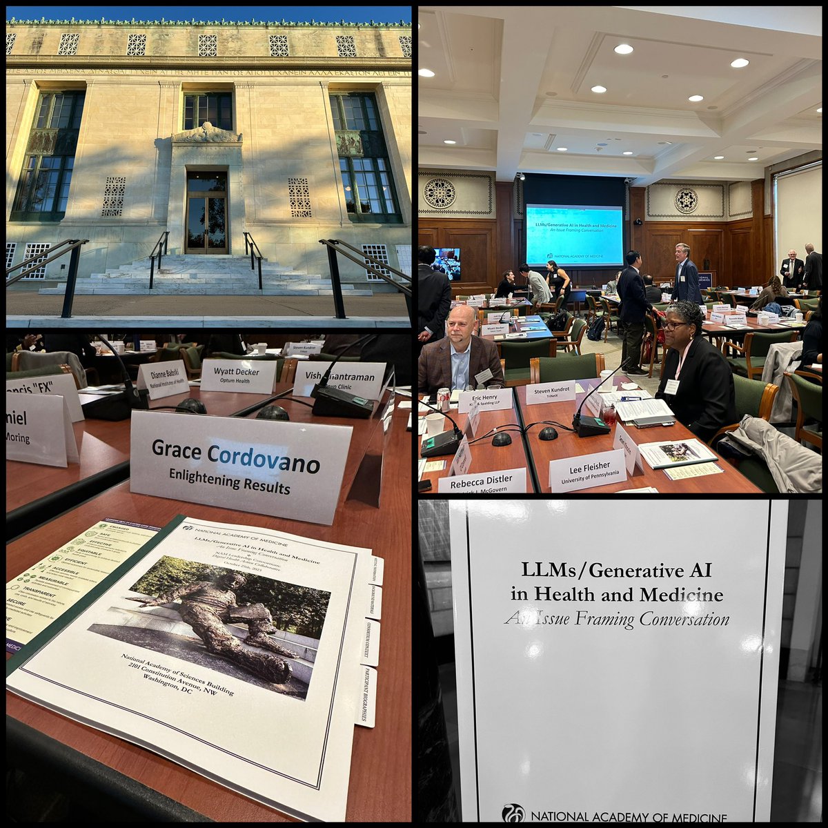 Enlightening Results 💡 (@gracecordovano) on Twitter photo In session now: <a href="/theNAMedicine/">National Academy of Medicine</a> #LLMs & #GenerativeAI in Health & Medicine.
Grateful for the opportunity to listen, learn, collaborate, & dream big about how AI will transform #healthcare, medicine, & give patients a competitive advantage in both arenas.
#PatientAdvocacy In session now: <a href="/theNAMedicine/">National Academy of Medicine</a> #LLMs & #GenerativeAI in Health & Medicine.
Grateful for the opportunity to listen, learn, collaborate, & dream big about how AI will transform #healthcare, medicine, & give patients a competitive advantage in both arenas.
#PatientAdvocacy