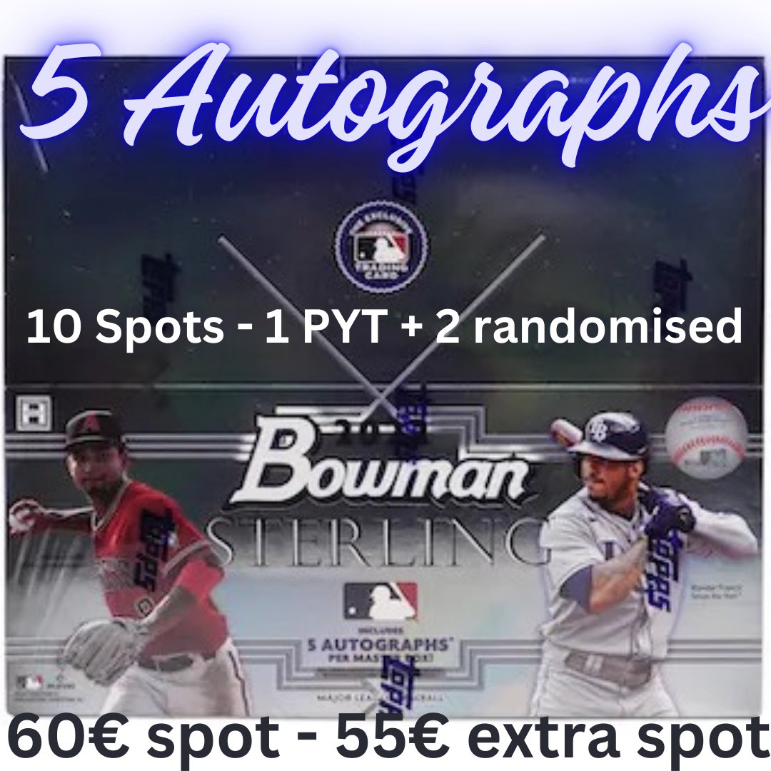 HergonCards's tweet photo. MLB breaks made in France 🇫🇷 
Shipping included!
#baseball #mlbeurope #bowmansterling #baseballbreaks #baseballcards #thehobby #toppsbaseball #baseballfrance https://t.co/26XERR05Nw