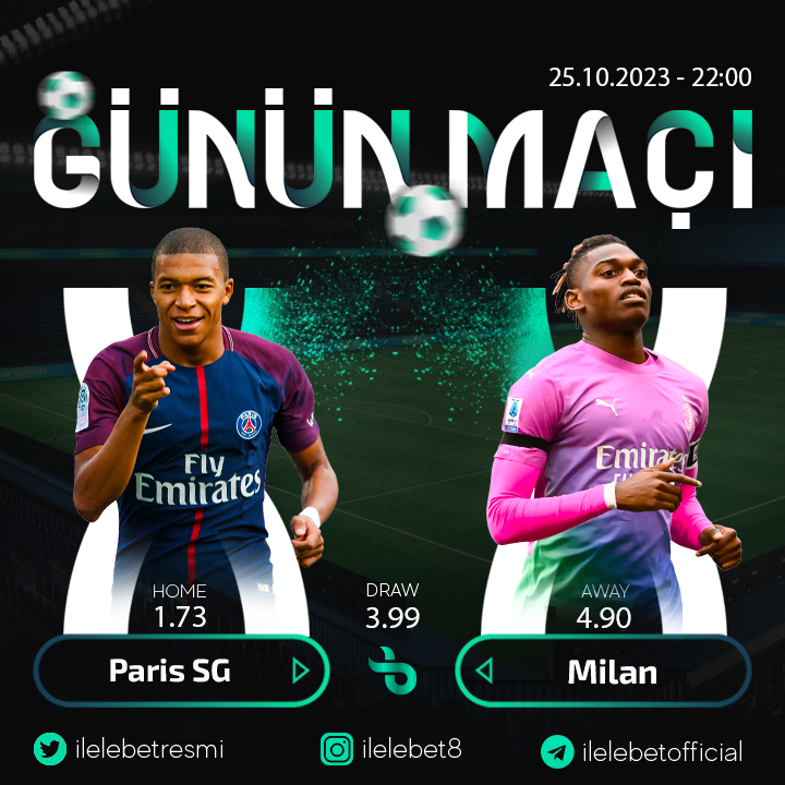 #ChampionsLeague  günün maçı 👇 

📲 Canlı olarak izleyebilirsiniz  

💸 %40 İlk yatırım bonusu! 

♻️ %30'a casino slot iade!  

🔗Güncel giriş için: bit.ly/ilelebetguncel

#ParisSG #Milan #bahis  #gununmaci #deneme