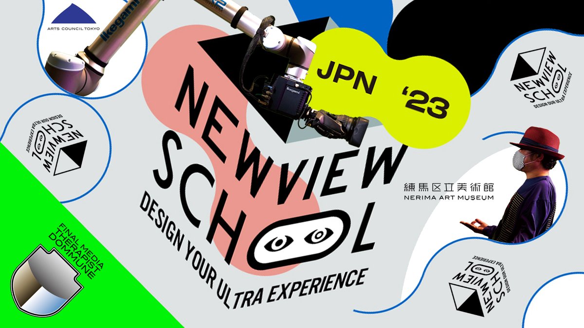 NEWVIEW_PROJECT's tweet image. 【NVS23 講義レポート①  / 宇川直宏さん講義】
10/15(日)、記念すべきNEWVIEW SCHOOL2023第一回講義が行われました🎉講師は@DOMMUNE主宰であり、現在美術家の宇川 直宏さん。
現在、練馬区立美術館(@nerima_museum)にて開催中の｢宇川直宏展｜FINAL MEDIA