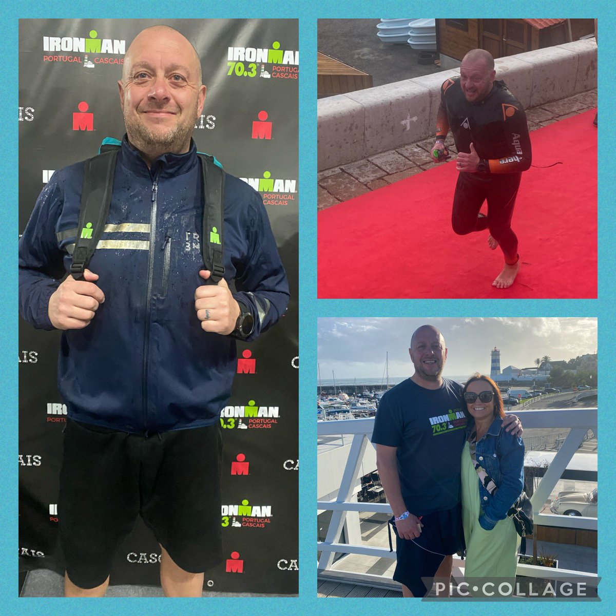 Roysound's tweet photo. Congratulations to Paul on completing another half Ironman  and all the participants that took part in Cascais, Portugal over the weekend, had a fantastic trip although the weather could have been kinda, so we managed to get to Lisbon for a little sight seeing. https://t.co/81Jby7b0m0