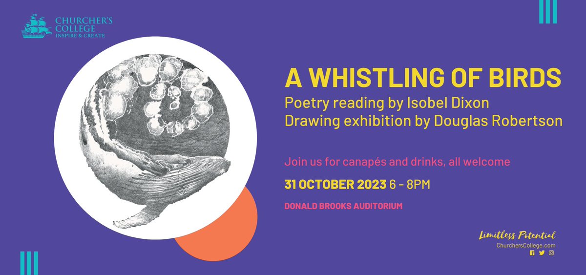 Churcher's College (@churchers1722) on Twitter photo The Art Department invites you to a FREE evening of poetry and art, open to all members of the public, on Tuesday 31 October 2023.
For full details and to book your FREE tickets, visit: churcherscollege.com/wha.../a-whist… #ChurchersArt <a href="/ChurchersArt/">Churcher’s College Art</a> The Art Department invites you to a FREE evening of poetry and art, open to all members of the public, on Tuesday 31 October 2023.
For full details and to book your FREE tickets, visit: churcherscollege.com/wha.../a-whist… #ChurchersArt <a href="/ChurchersArt/">Churcher’s College Art</a>
