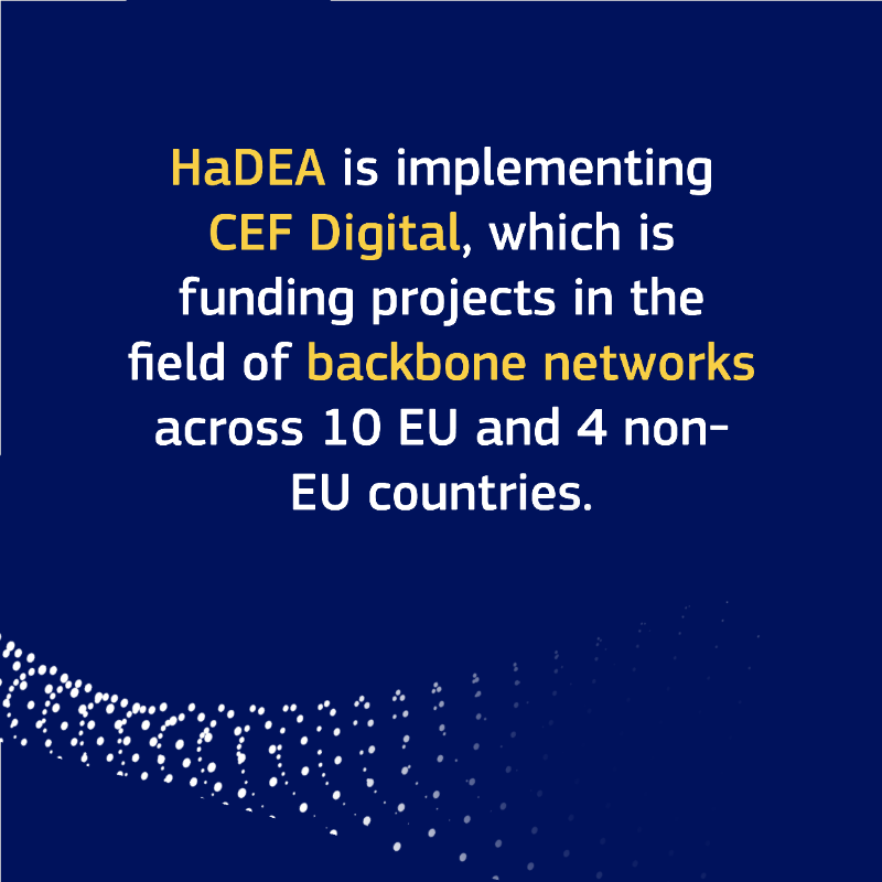 EU_HaDEA's tweet photo. Building sustainable, trusted connections worldwide 🌏

#HaDEA is contributing to the #GlobalGateway by funding projects in the field of backbone networks across 🔟EU and 4⃣non-EU countries.

Find out more!🔎

#GGF23 #TeamEurope #CEFDigital