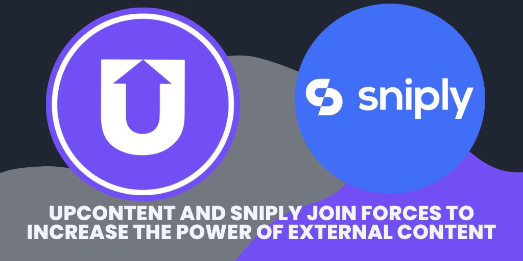 scottarogerson's tweet photo. Are you looking to increase the power of your external content? UpContent and Sniply have joined forces to make it easier for individuals, small businesses, and enterprises to get more from their use of external content. https://t.co/gLbzIKB8D2 https://t.co/7ezFKD7DK0
