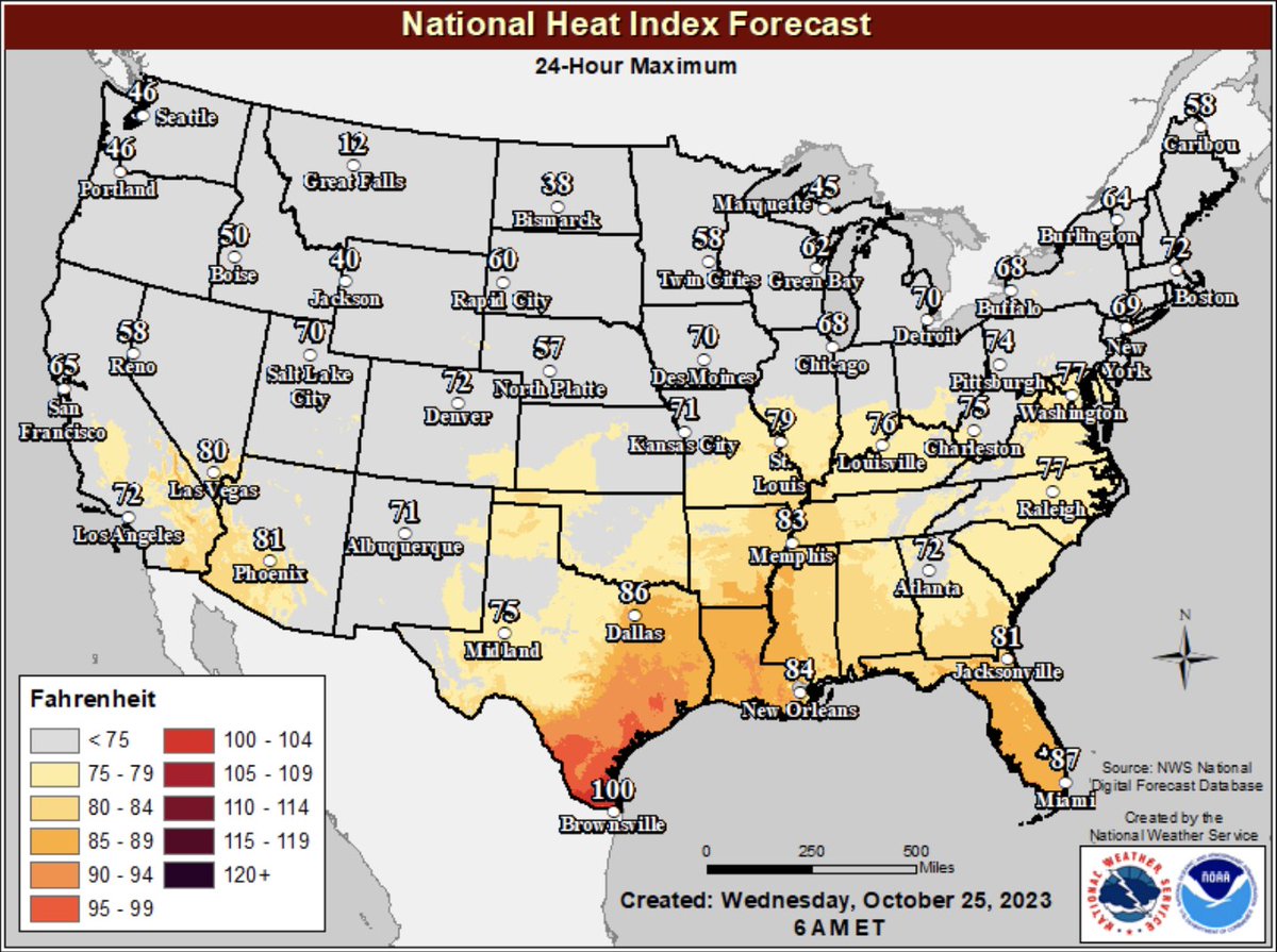 farmdocDaily's tweet image. 1/ Ag weather highlights from the @usda_oce, Oct. 25:

In the #South, very warm, dry weather is promoting autumn #fieldwork but further reducing #topsoil moisture for pastures, winter #wheat, and cover #crops.

bit.ly/3Rn0a2F