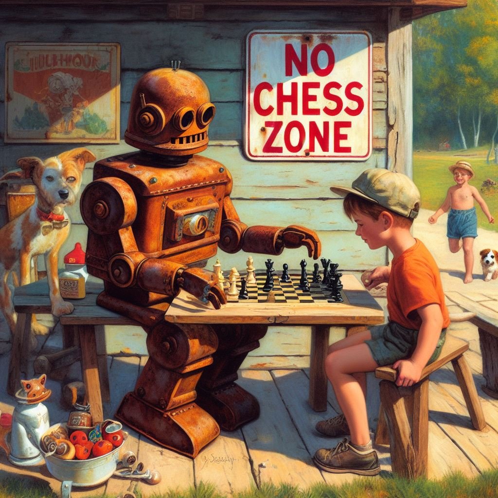 addict3d2findom's tweet image. &quot;No Chess Zone&quot; ♟️
#aiart #aichess #airobots