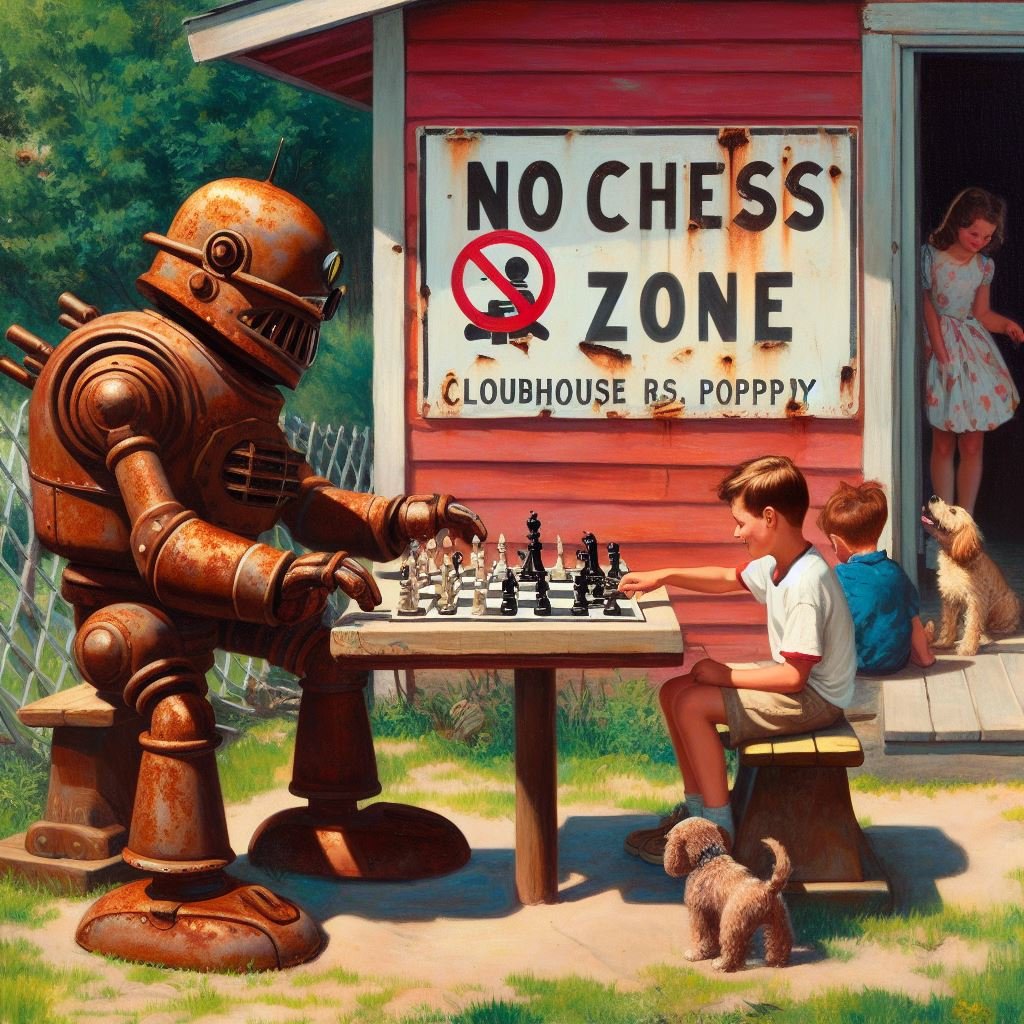 addict3d2findom's tweet image. &quot;No Chess Zone&quot; ♟️
#aiart #aichess #airobots