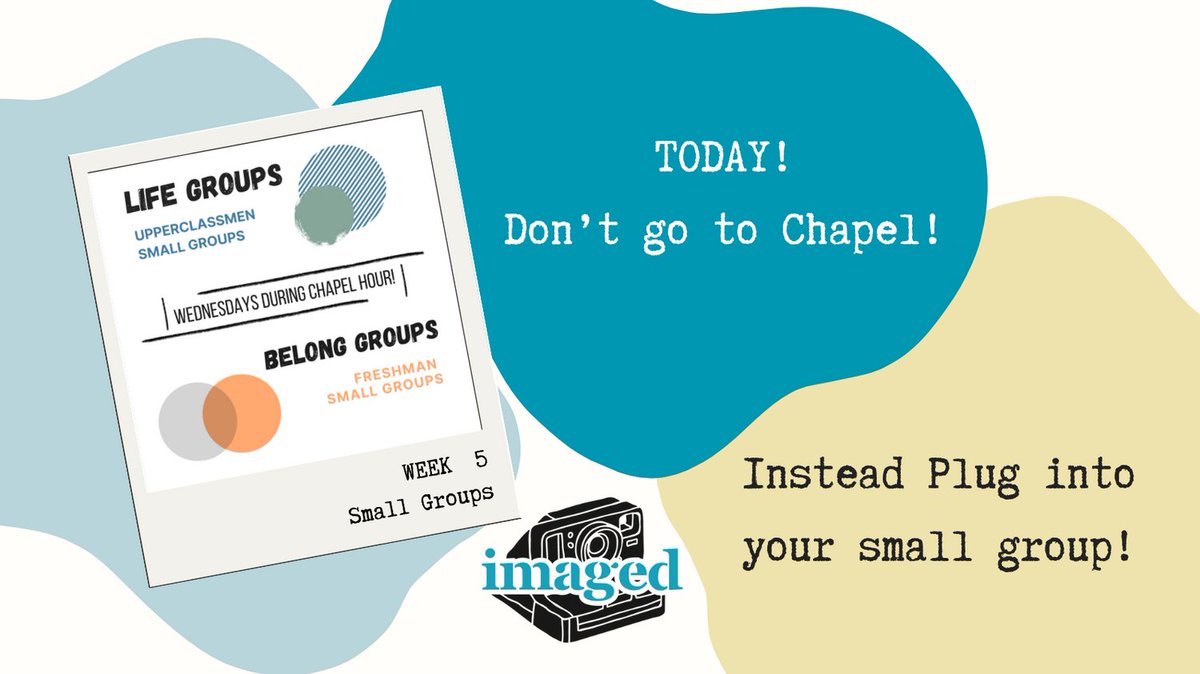 CampusMvnu's tweet photo. Do not come to the chapel today! Plug into your Life or Belong Group for a special time of fellowship, devotion, and accountability. It is not too late to join. Reach out to Dr. Hank Spaulding to get connected! https://t.co/xK13DBxI4m