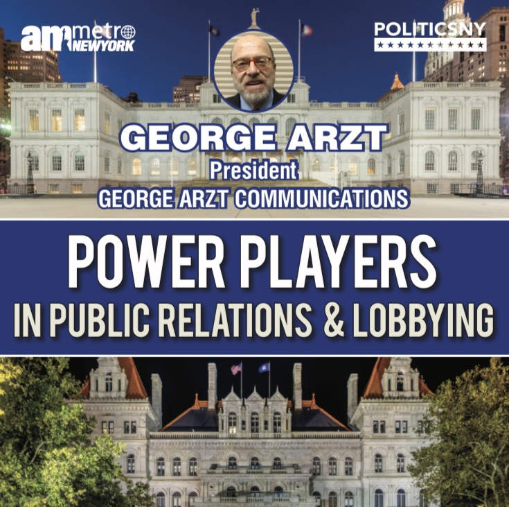 Proud to announce that our Chief @GEORGEARZT is nominated to the Power Players in Public Relations & Lobbying list!

Thanks @PoliticsNYnews @amNewYork & @MetroPhilly 

More: politicsny.com/power-lists/po…

#GAC 
#PYNP
#AMNYPP
#PowerList
#georgearzt
#PoliticsNYPP
#georgearztcommunicat