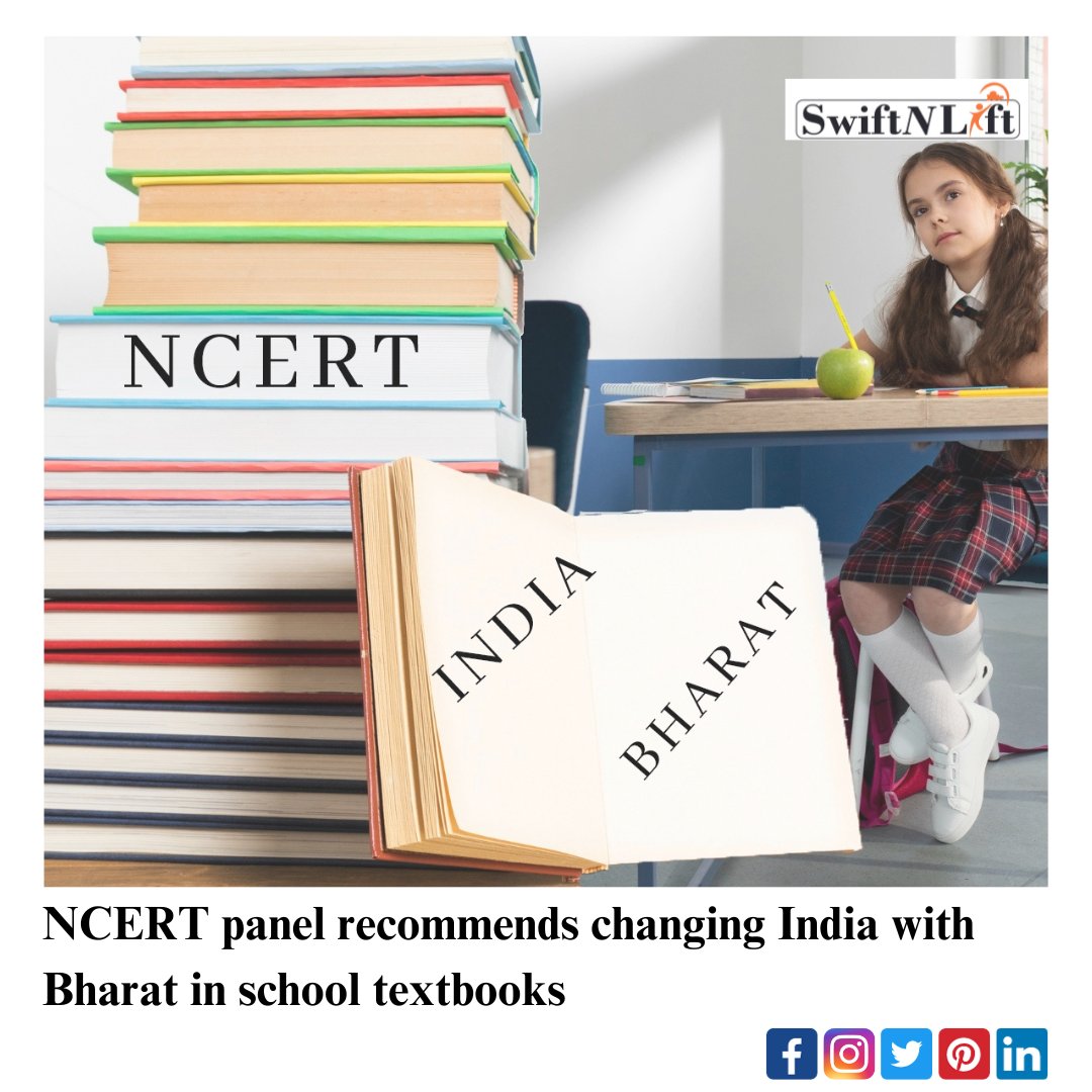 'The committee has unanimously endorsed that the name `Bharat' have to be utilized in textbooks for students throughout classes.  📙📔📖✏️
.
.
.
#NCERT #ncertstudycourse #educationsystem #Bharat #IndiaToBharat #educationalreform #indianeducation #IndianEducation